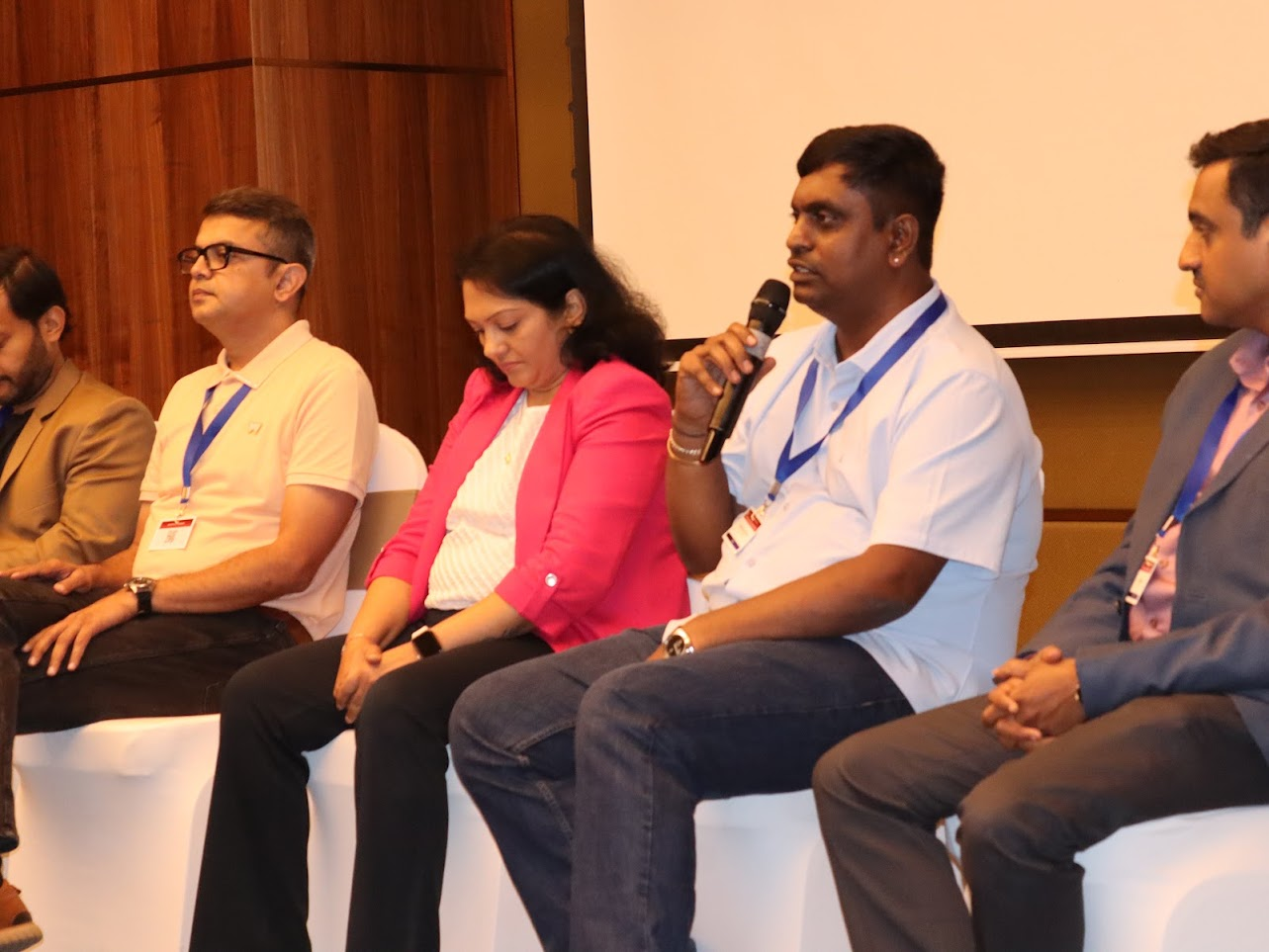 Chandan Ravishankar speaking at a forum
