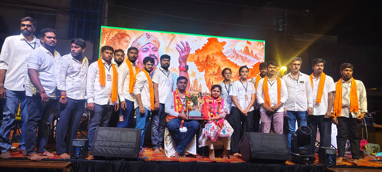 Members of the Nagartha community together on stage